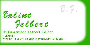 balint felbert business card